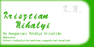 krisztian mihalyi business card